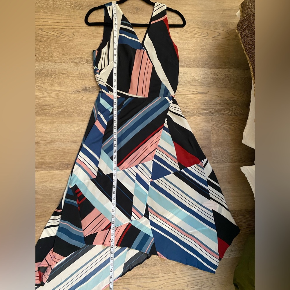 Adelyn Rae Multicolor Striped Asymmetrical Dress - Picture 7 of 7
